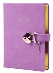 Victorias Journals Hush Hush Kilitli Defter 80Gr. 160 Yp Çizgili Lila - Victoria Journals