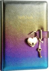 Victoria`S Journals Hush Hush Kilitli Metalik Defter Kutulu 80 Gr 160Yp Çizgili Lila - Victoria Journals