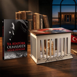 Ya Atatürk Olmasaydı ve Atatürk Büstlü Ahşap Anıtkabir Işıklı Maket - Halk Kitabevi