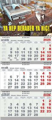 Ya Hep Beraber Ya Hiç 2026 Gemici Duvar Takvimi - 1