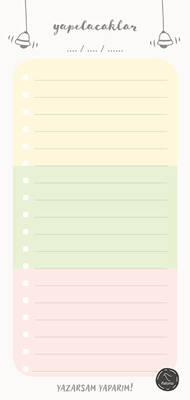 Yapılacaklar Çanlı - Bloknot - 1