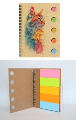 Yapışkan Notluklu Spiralli Not Defteri 4 - 1