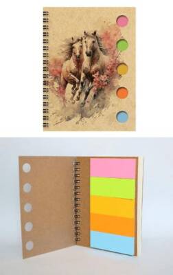 Yapışkan Notluklu Spiralli Not Defteri 5 - 1