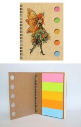 Yapışkan Notluklu Spiralli Not Defteri 6 - Wenote Tasarım