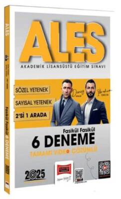 Yargı Yayınevi 2025 ALES Sayısal-Sözel 2`si Bir Arada Fasikül Fasikül 6 Deneme Tamamı Video Çözümlü - 1