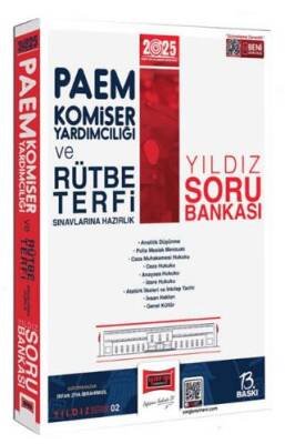 Yargı Yayınevi 2025 PAEM Komiser Yardımcılığı ve Rütbe Terfi Sınavlarına Hazırlık Yıldız Soru Bankası - 1