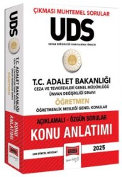 Yargı Yayınevi 2025 T.C Adalet Bakanlığı UDS Ceza ve Tevkifevleri Genel Müdürlüğü Ünvan Değişikliği Sınavı Öğretmen Konu Anlatımı - 1