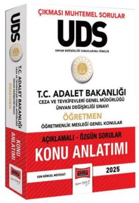 Yargı Yayınevi 2025 T.C Adalet Bakanlığı UDS Ceza ve Tevkifevleri Genel Müdürlüğü Ünvan Değişikliği Sınavı Öğretmen Konu Anlatımı - 1