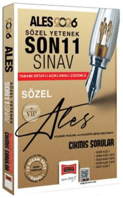 Yargı Yayınevi 2026 ALES VIP Sözel Yetenek Son 11 Sınav Çıkmış Sorular - 1