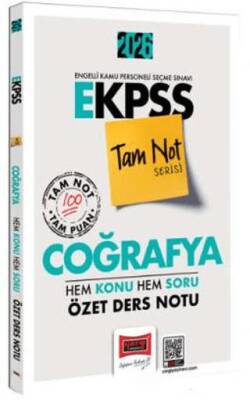Yargı Yayınevi 2026 E-KPSS Tam Not Serisi Coğrafya Hem Konu Hem Soru Özet Ders Notu - 1