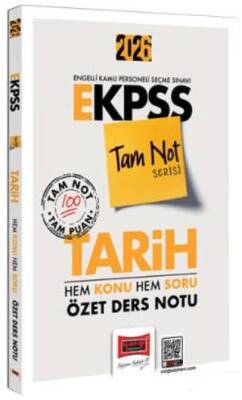 Yargı Yayınevi 2026 E-KPSS Tam Not Serisi Tarih Hem Konu Hem Soru Özet Ders Notu - 1