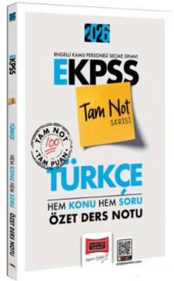 Yargı Yayınevi 2026 E-KPSS Tam Not Serisi Türkçe Hem Konu Hem Soru Özet Ders Notu - 1