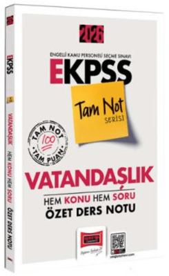 Yargı Yayınevi 2026 E-KPSS Tam Not Serisi Vatandaşlık Hem Konu Hem Soru Özet Ders Notu - 1