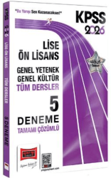 2026 KPSS GK-GY Lise Ön Lisans Tüm Dersler Tamamı Çözümlü 5 Deneme - Yargı Yayınevi