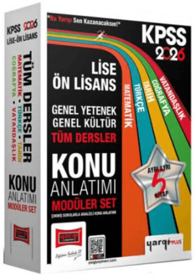 2026 KPSS Lise Ön Lisans GK-GY Tüm Dersler Konu Anlatımı Modüler Set 5 Kitap - 1