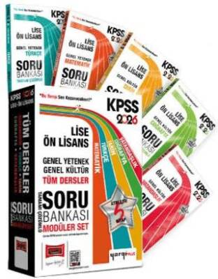 2026 KPSS Lise Ön Lisans GK - GY Tüm Dersler Tamamı Çözümlü Modüler Soru Bankası Seti 5 Kitap - 1