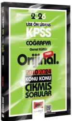 Yargı Yayınevi 2026 KPSS Lise-Önlisans Coğrafya Orijinal 2010-2024 Konu Konu Çıkmış Sorular - 1