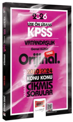 Yargı Yayınevi 2026 KPSS Lise-Önlisans Vatandaşlık Orijinal 2010-2024 Konu Konu Çıkmış Sorular - 1