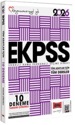 Yargı Yayınevi 2026 Tüm Adaylar İçin EKPSS GK-GY Tüm Dersler Tamamı Çözümlü 10 Deneme - 1