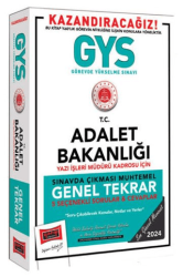 GYS Adalet Bakanlığı Yazı İşleri Müdürü Kadrosu İçin Genel Tekrar Kitabı - Yargı Yayınevi