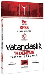 Yargı Yayınevi Yargı Yayınları 2022 KPSS Lisans Genel Kültür Tüm Adaylar İçin Hedef Serisi IYI Vatandaşlık Tamamı Çözümlü 15 Deneme - Yargı Yayınevi