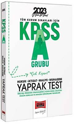 Yargı Yayınevi Yargı Yayınları 2023 KPSS A Grubu Tüm Dersler Yaprak Test - 1
