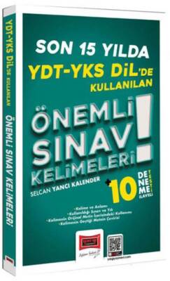 YDT YKS Dilde Son 15 Yılda Kullanılan Önemli Sınav Kelimeleri - 1