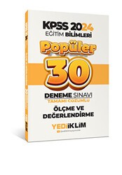 Yediiklim Yayınları 2024 Eğitim Bilimleri Ölçme Ve Değerlendirme Popüler Tamamı Çözümlü 30 Deneme - Yediiklim Yayınları