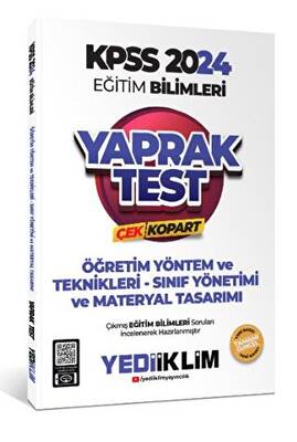 Yediiklim Yayınları KPSS Eğitim Bilimleri Öğretim Yöntem ve Teknikleri Çek Kopart Yaprak Test - 1