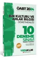 Yediiklim Yayınları 2024 ÖABT Din Kültürü Ve Ahlak Bilgisi Öğretmenliği Tamamı Video Çözümlü 10 Deneme Sınavı - Yediiklim Yayınları