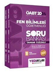 Yediiklim Yayınları 2024 ÖABT Fen Bilimleri Öğretmenliği Tamamı Çözümlü Soru Bankası 1. Cilt - Yediiklim Yayınları