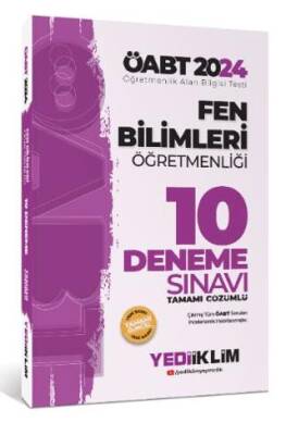 Yediiklim Yayınları ÖABT Fen Bilimleri Öğretmenliği Tamamı Video Çözümlü 10 Deneme Sınavı - 1