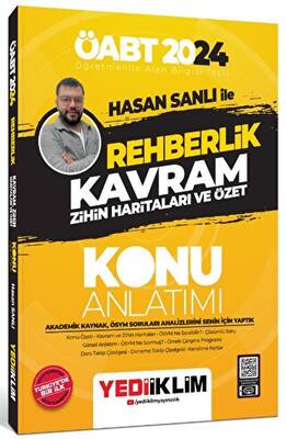 Yediiklim Yayınları 2024 ÖABT Hasan Sanlı ile Rehberlik Kavram Zihin Haritaları ve Özet Konu Anlatımı - 1