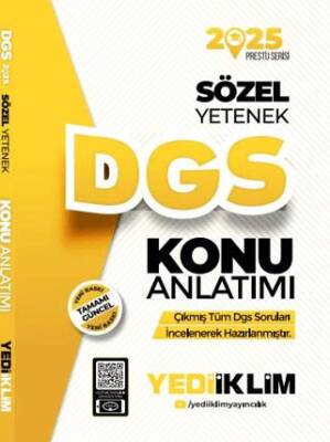 Yediiklim Yayınları 2025 DGS Sözel Yetenek Konu Anlatımı - 1