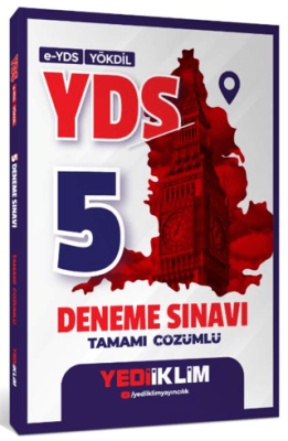 Yediiklim Yayınları 2025 E-YDS YÖKDİL YDS Tamamı Çözümlü 5 Deneme Sınavı - 1
