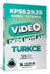 Yediiklim Yayınları 2025 KPSS Genel Yetenek Atölye Serisi Türkçe Video Ders Notları - Yediiklim Yayınları