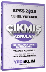 Yediiklim Yayınları 2025 KPSS Genel Yetenek Konularına Göre Düzenlenmiş Tamamı Çözümlü Çıkmış Sorular - Yediiklim Yayınları
