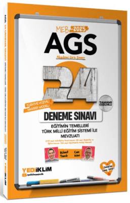 Yediiklim Yayınları 2025 MEB AGS Eğitimin Temelleri - Türk Milli Eğitim Sistemi İle Mevzuat Tamamı Çözümlü 24 Deneme - 1