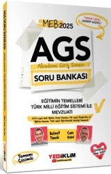 Yediiklim Yayınları 2025 MEB AGS Eğitimin Temelleri - Türk Milli Eğitimi Sistemi ile Mevzuatı Tamamı Çözümlü Soru Bankası - 1