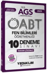 2025 MEB AGS ÖABT Fen Bilimleri Öğretmenliği Tamamı Çözümlü 10 Deneme Sınavı - Yediiklim Yayınları