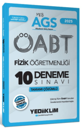 Yediiklim Yayınları 2025 MEB AGS ÖABT Fizik Öğretmenliği Tamamı Çözümlü 10 Deneme Sınavı - Yediiklim Yayınları