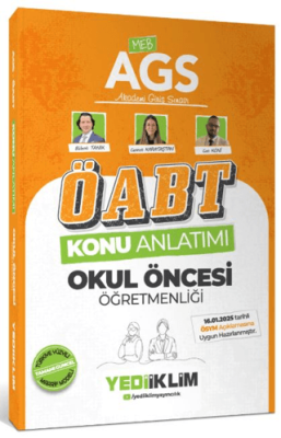 Yediiklim Yayınları 2025 MEB AGS ÖABT Okul Öncesi Öğretmenliği Konu Anlatımı - 1