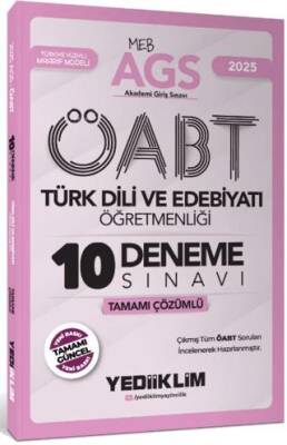 2025 MEB AGS ÖABT Türk Dili ve Edebiyatı Öğretmenliği Tamamı Çözümlü 10 Deneme Sınavı - 1