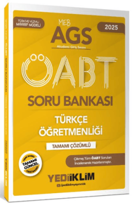 Yediiklim Yayınları 2025 MEB-AGS ÖABT Türkçe Öğretmenliği Tamamı Çözümlü Soru Bankası - 1