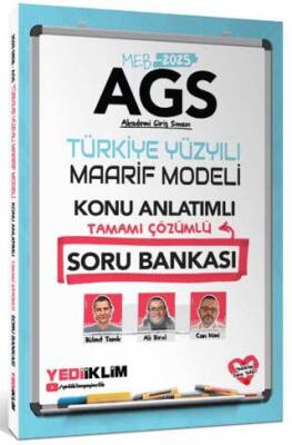 Yediiklim Yayınları 2025 MEB AGS Türkiye Yüzyılı Maarif Modeli Tamamı Çözümlü Konu Anlatımlı Soru Bankası - 1