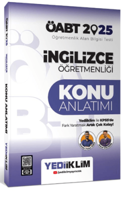 Yediiklim Yayınları 2025 ÖABT İngilizce Öğretmenliği Konu Anlatımı - 1