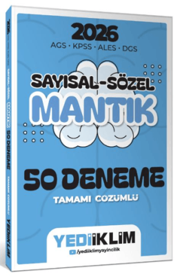2026 AGS KPSS ALES DGS Sayısal Sözel Mantık Tamamı Çözümlü 50 Deneme - 1