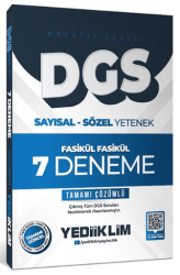 2026 DGS Prestij Serisi Sayısal Sözel Yetenek Tamamı Çözümlü Fasikül Fasikül 7 Deneme - Yediiklim Yayınları