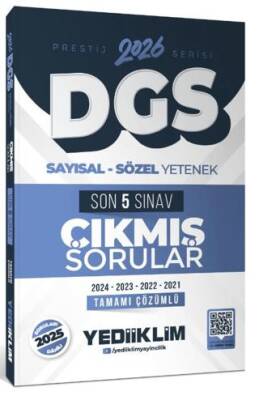 2026 DGS Prestij Serisi Sayısal Sözel Yetenek Tamamı Çözümlü Son 5 Sınav Çıkmış Sorular - 1