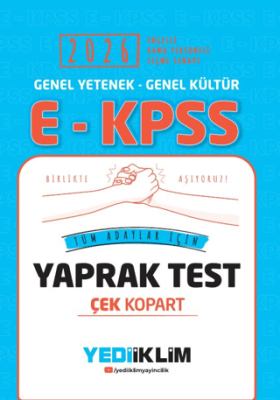 Yediiklim Yayınları 2026 E-KPSS GY-K Tüm Adaylar İçin Çek Kopart Yaprak Test - 1